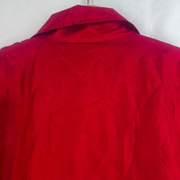 FUDA International VTG 100% Silk Red Full Zip Bomber Jacket Lightweight Size MD - Picture 4 of 15